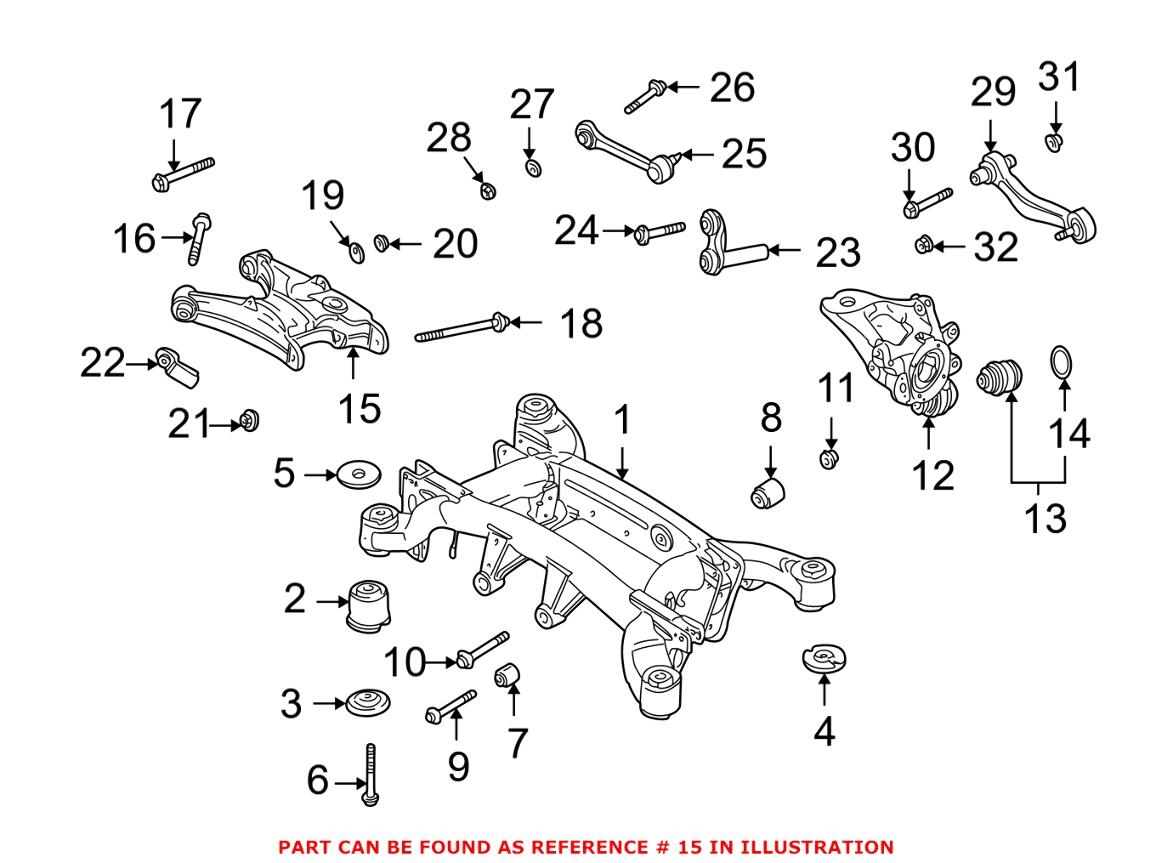 BMW Control Arm - Rear Passenger Side Lower 33326770744